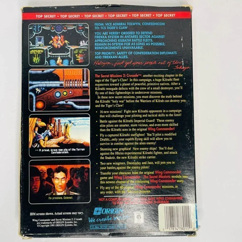 1991 ORIGIN WING COMMANDER The Secret Missions 2‎ Crusade - Picture 9 of 10